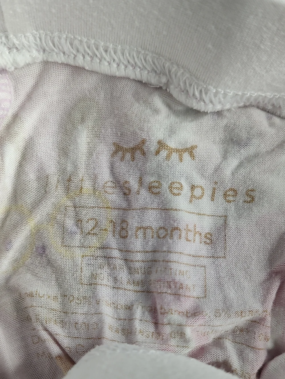 Little Sleepies Pink Easter Bunny Chick Bamboo Pajama Set Size 12-18 Months